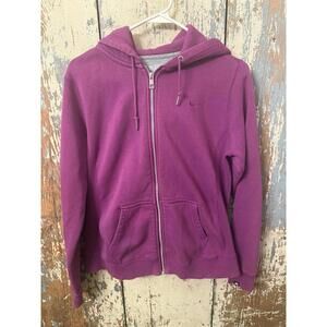 Nike women’s zip-up hoodie, full zip, purple, large